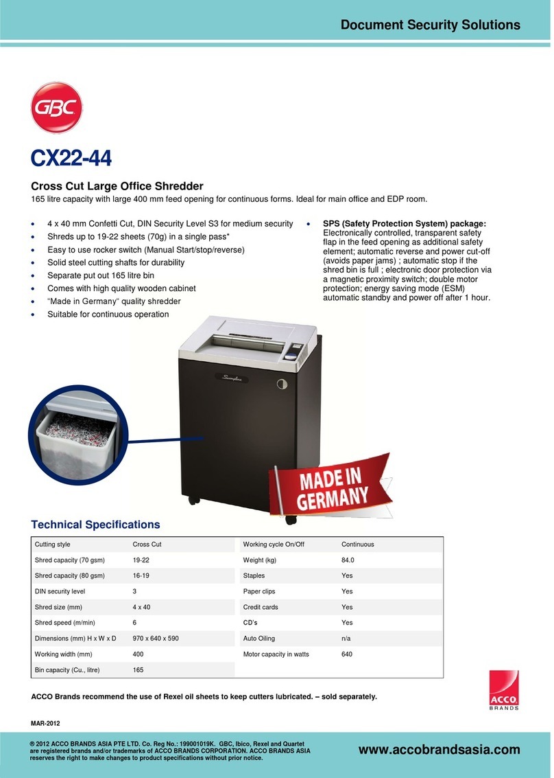 GBC CX22-44 specification