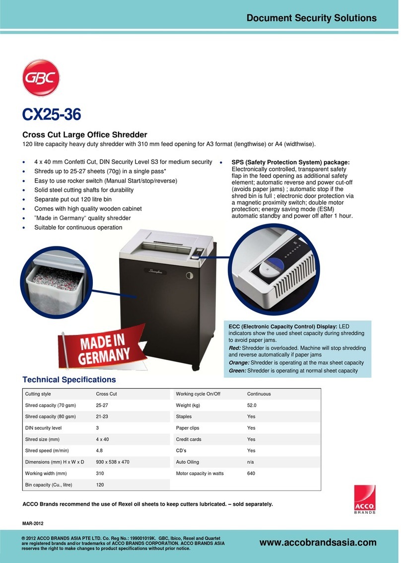 GBC CX25-36 User manual