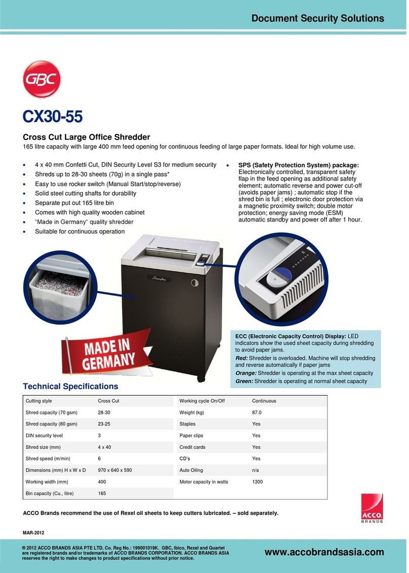 GBC CX30-55 User manual