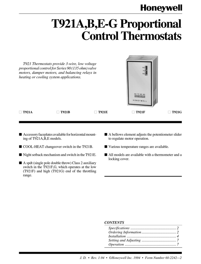 Honeywell T921A User manual Honeywell T921A User manual
