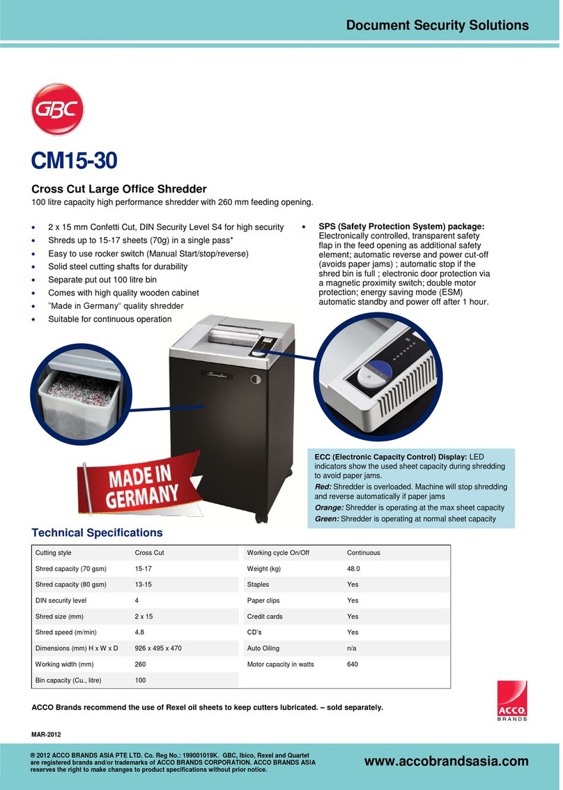 GBC CM15-30 specification
