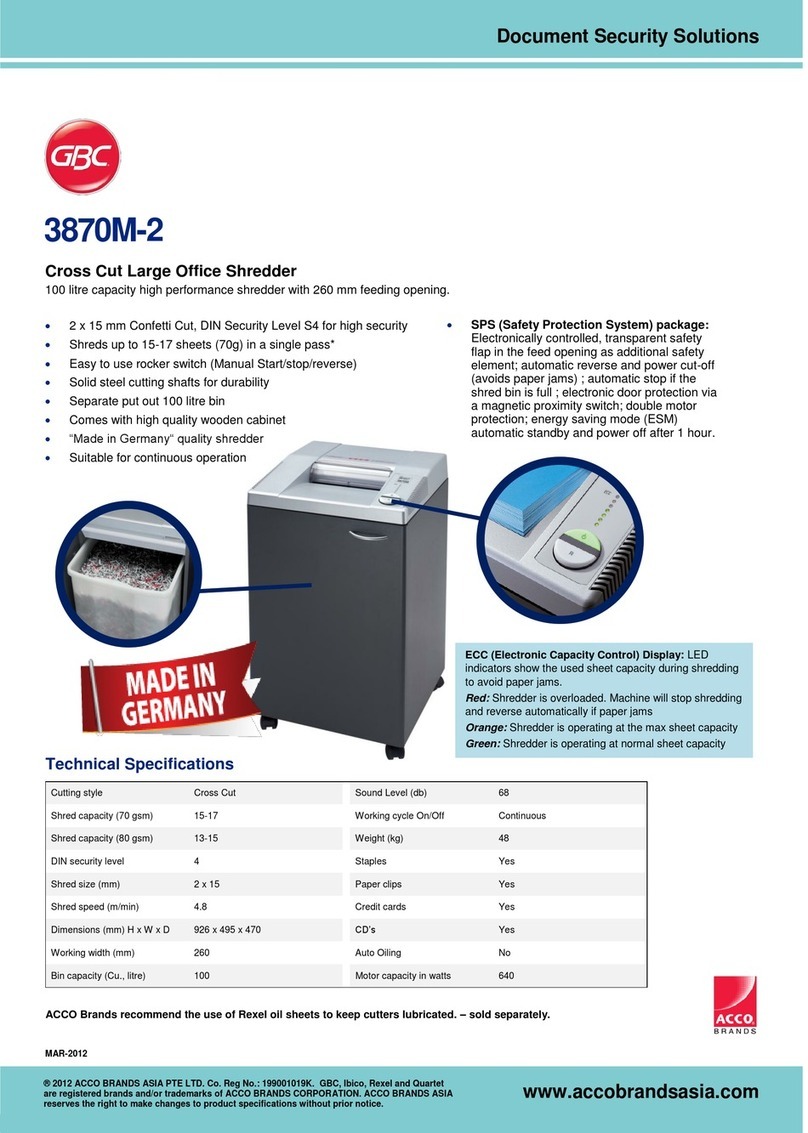 GBC 3870M-2 User manual