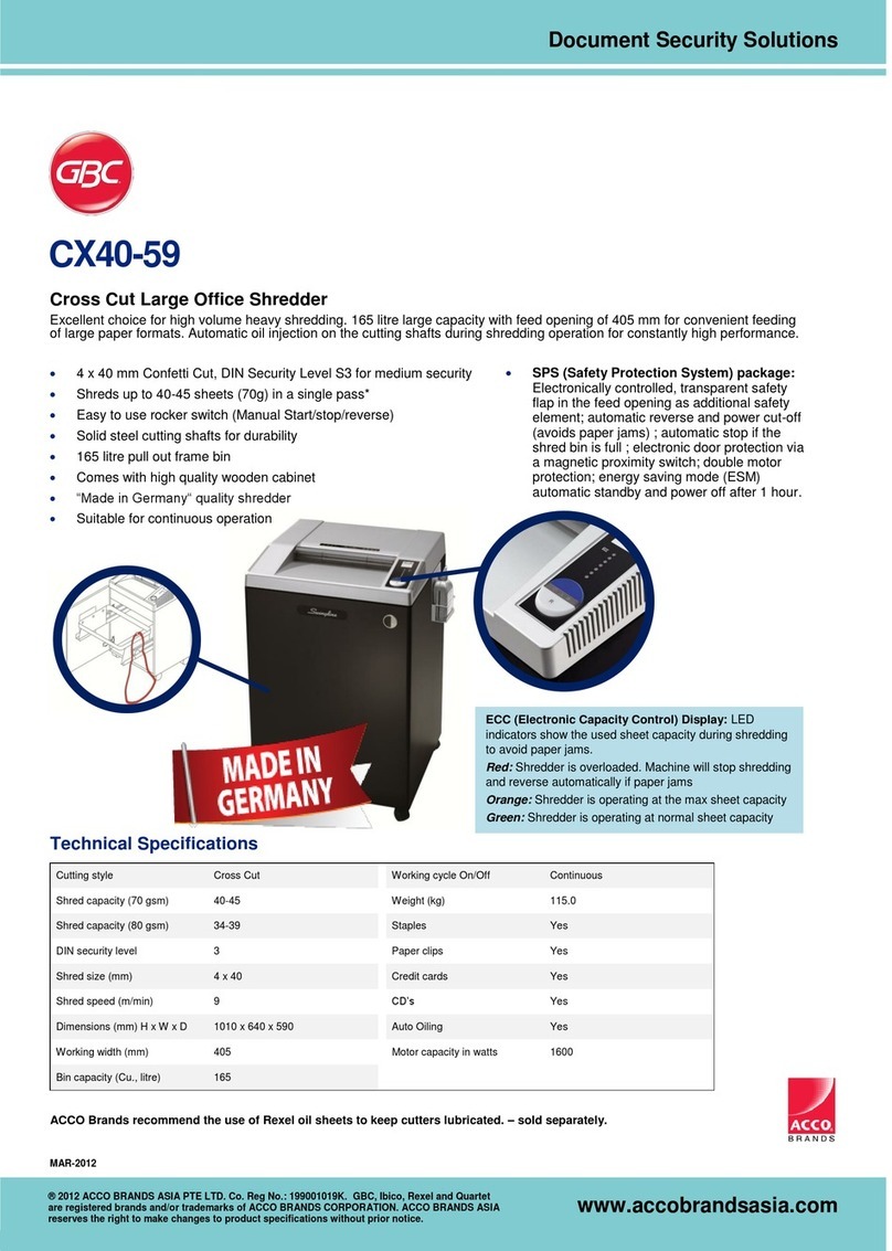GBC CX40-59 User manual