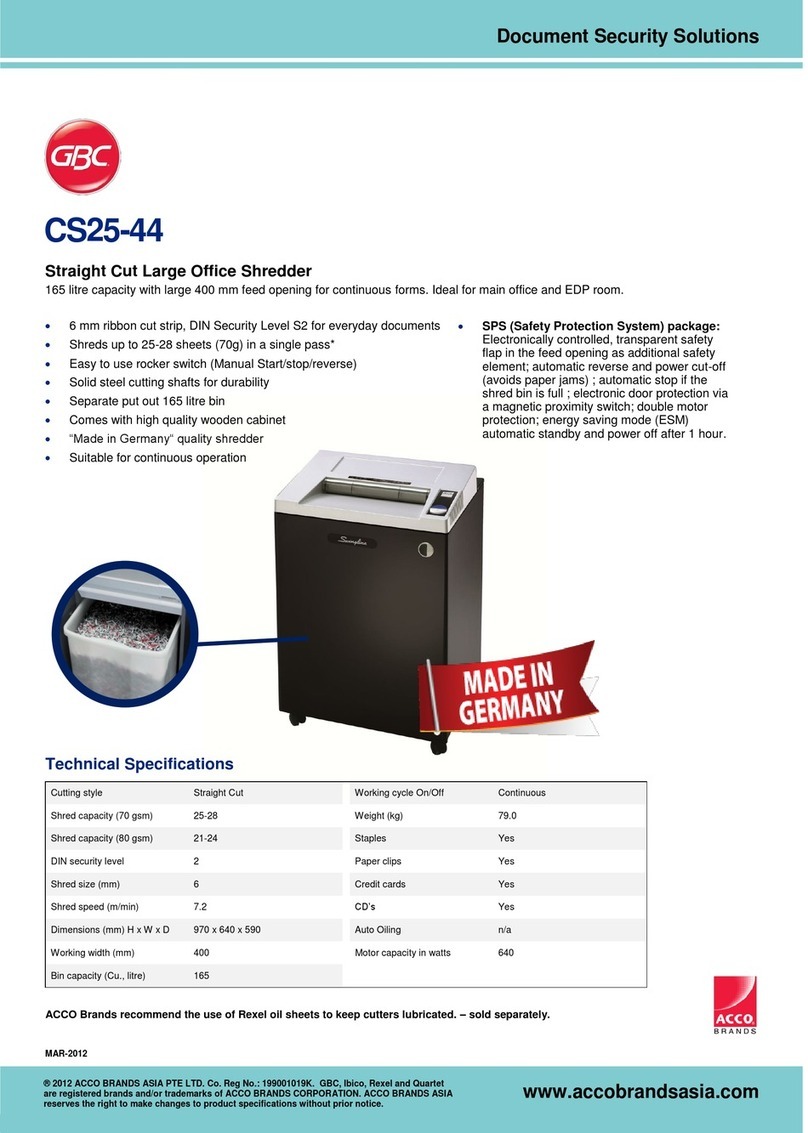 GBC CS25-44 User manual