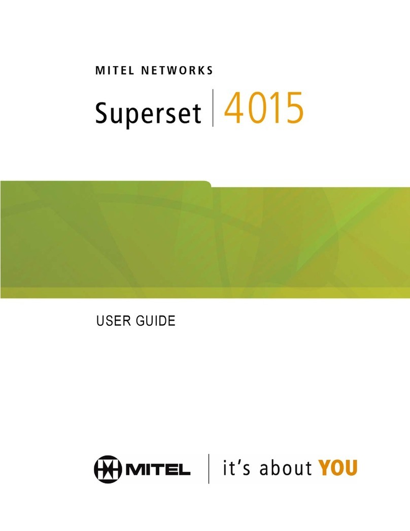 Mitel Superset 4015 User manual