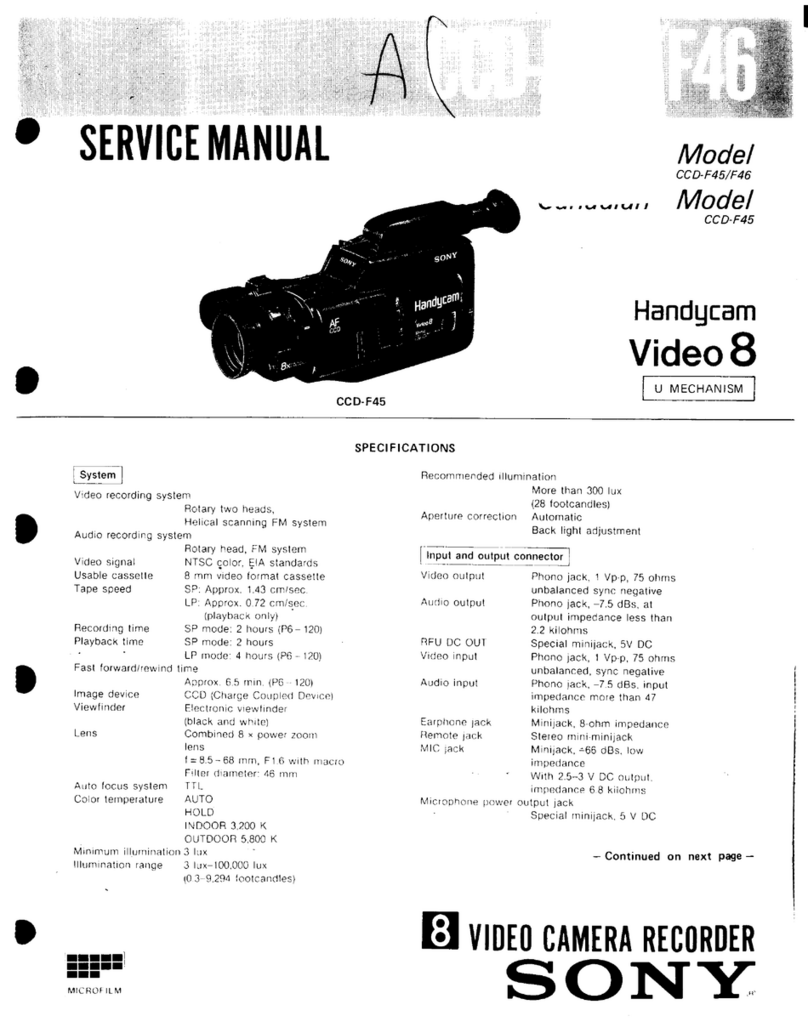Sony Handycam CCD-F46 User manual
