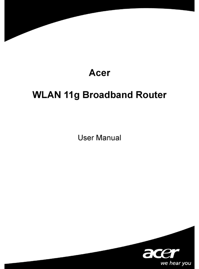 Acer WLAN 11g Broadband Router User manual