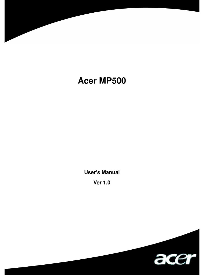 Acer MP500 User manual
