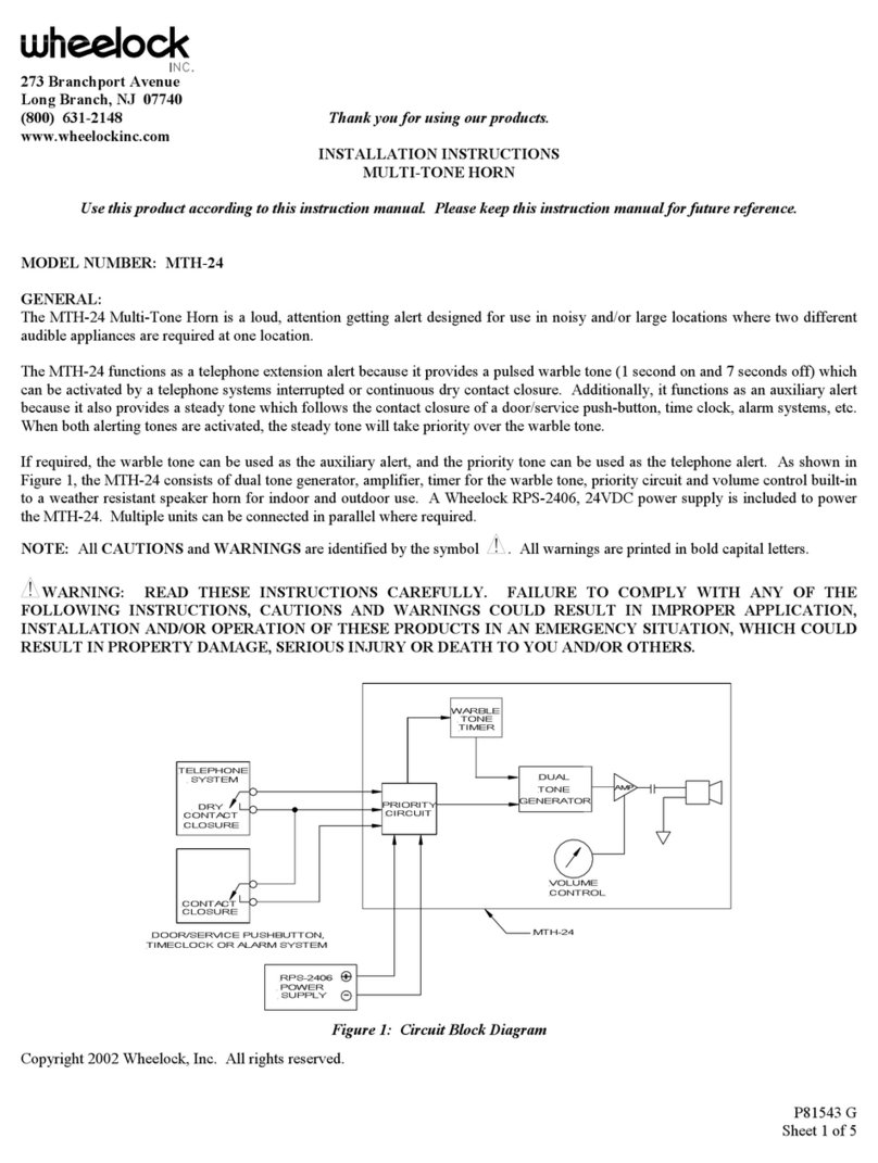 Wheelock MTH-24 User manual