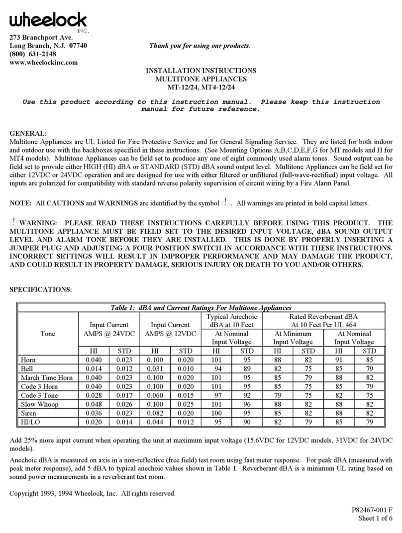 Wheelock MT-12/24 User manual