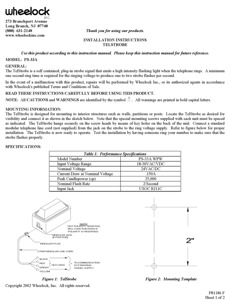 Wheelock PS-33A User manual