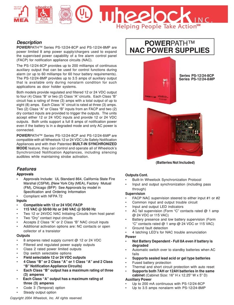 Wheelock POWERPATH series PS-12-24-8CP specification