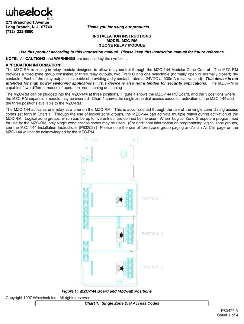 Wheelock MZC-RM User manual