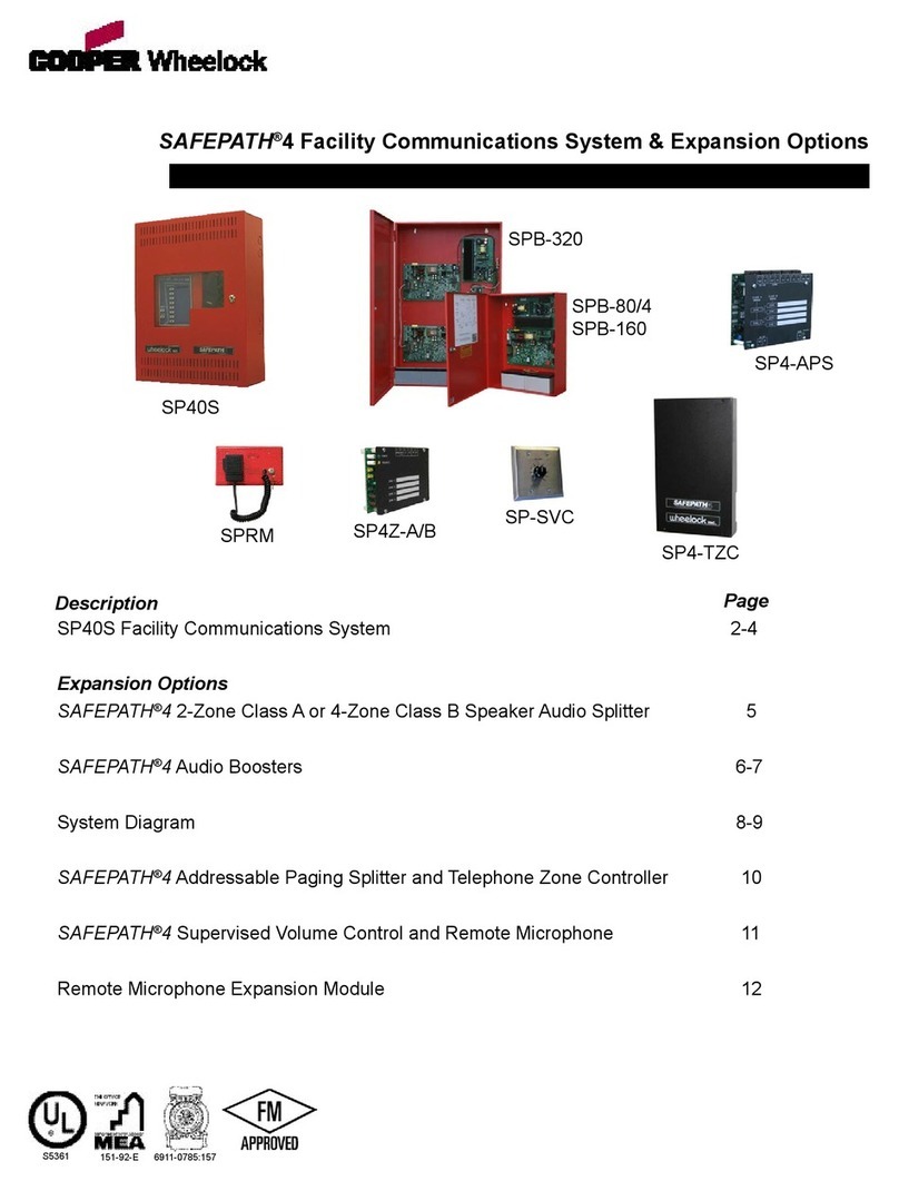 Cooper Wheelock SAFEPATH SP-SVC specification