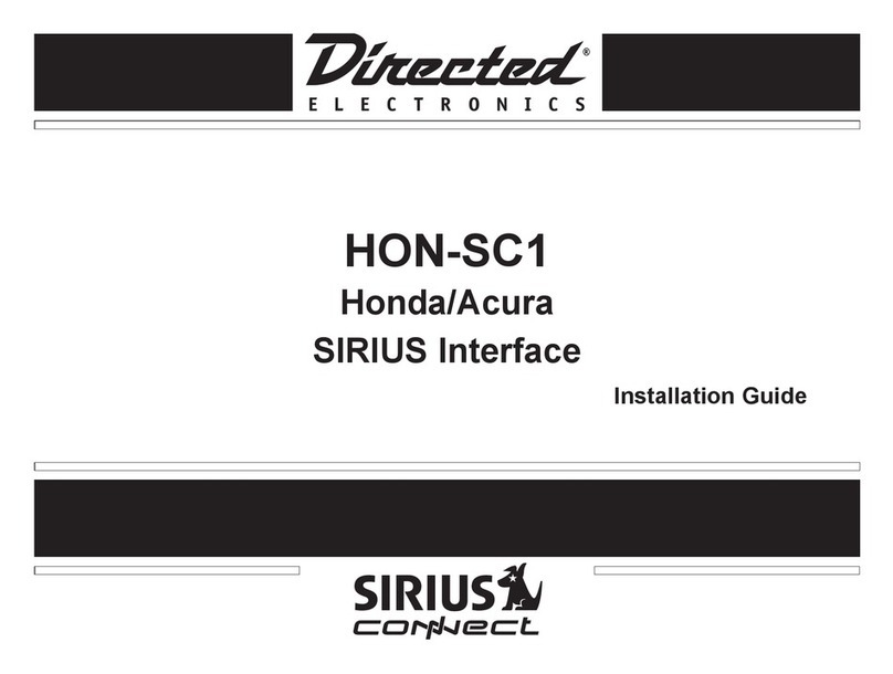 Directed Electronics Honda/Acura SIRIUS Interface HON-SC1 User manual