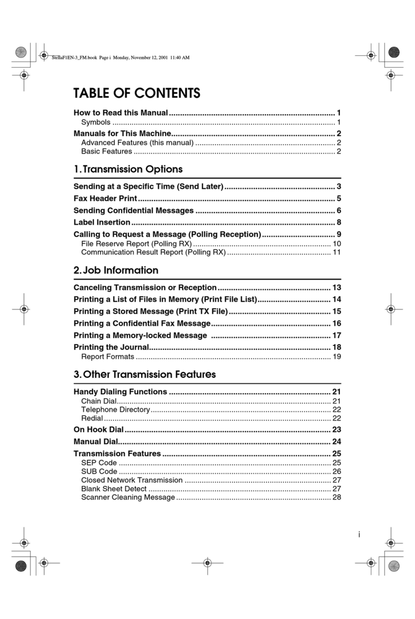 Savin 3725 User manual