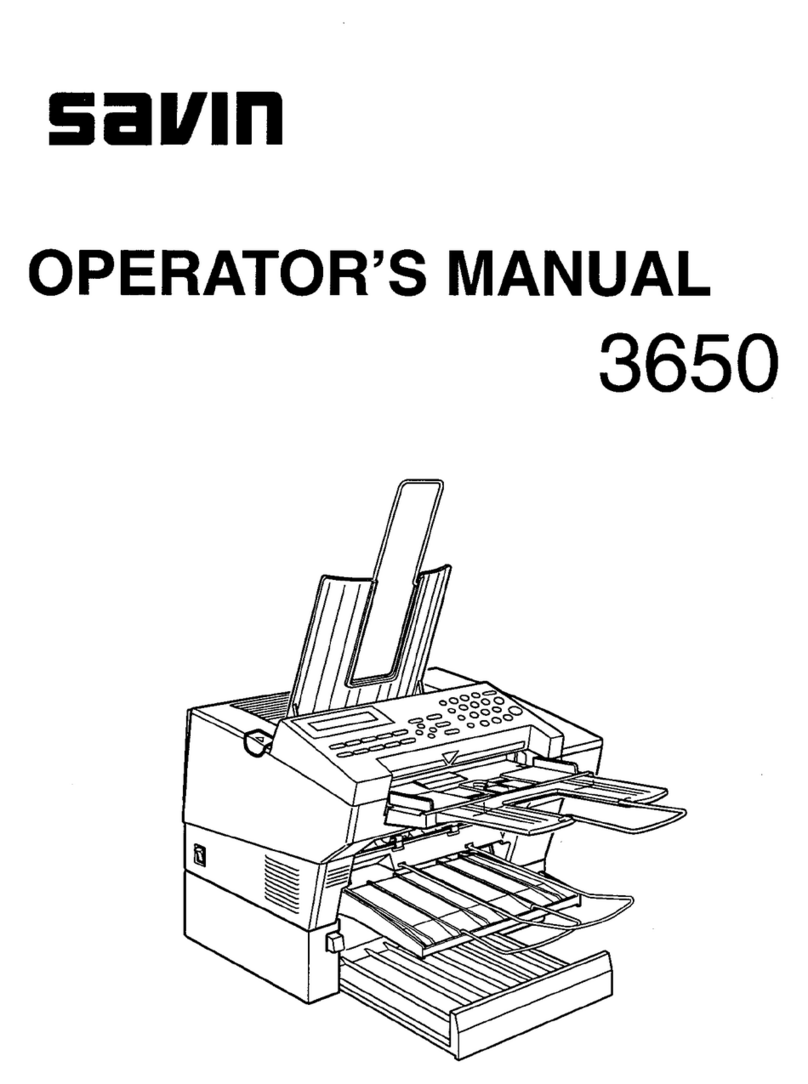 Savin 3650 User manual