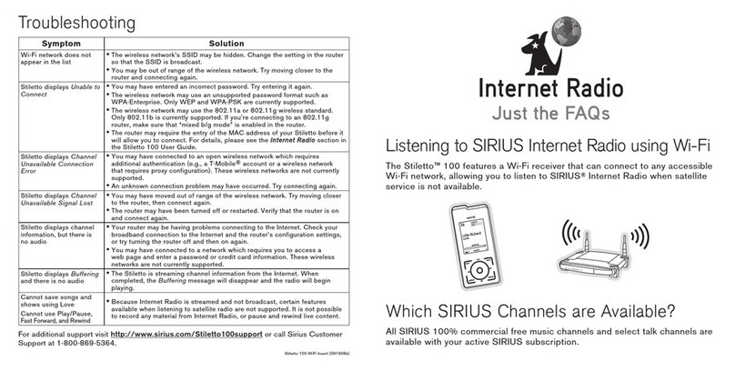 Sirius Satellite Radio SL100PK1 Faq