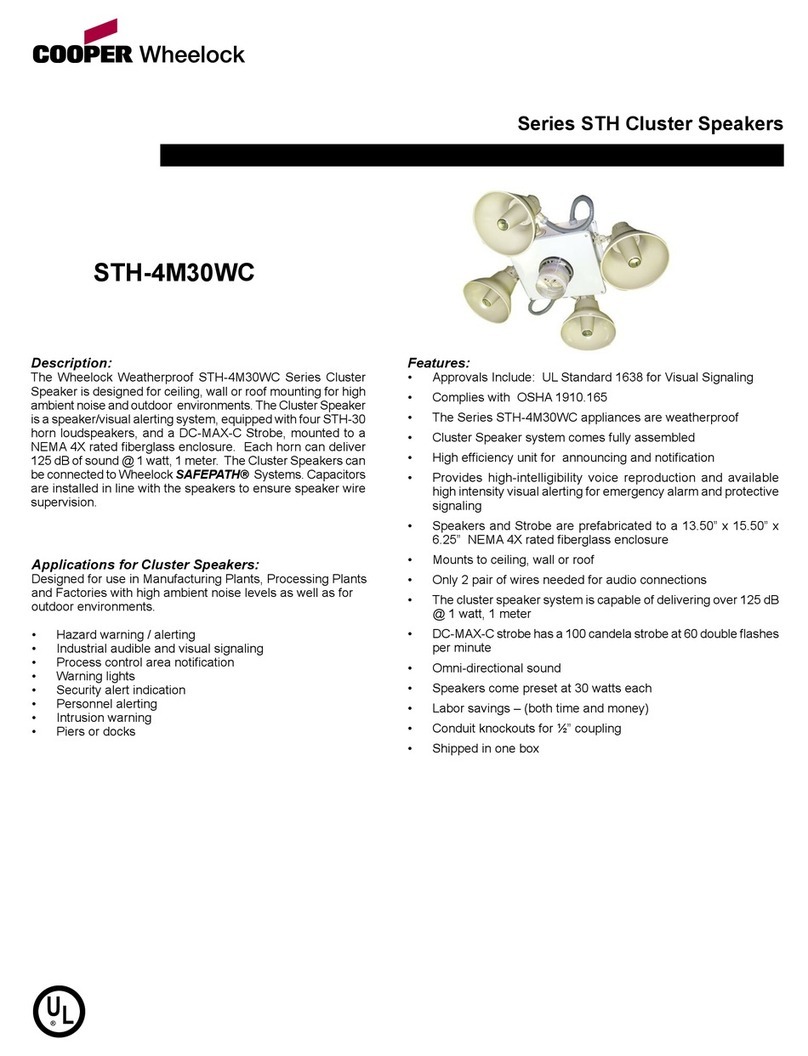 Cooper Wheelock STH-4M30WC specification