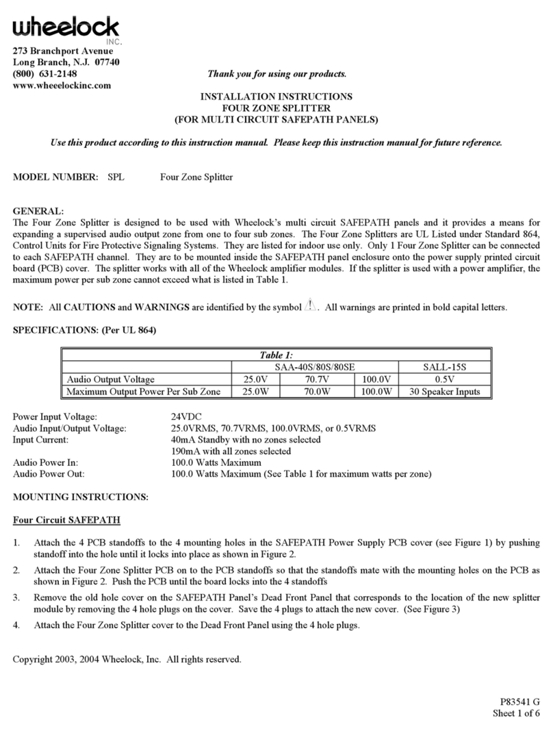 Wheelock SPL installation instructions