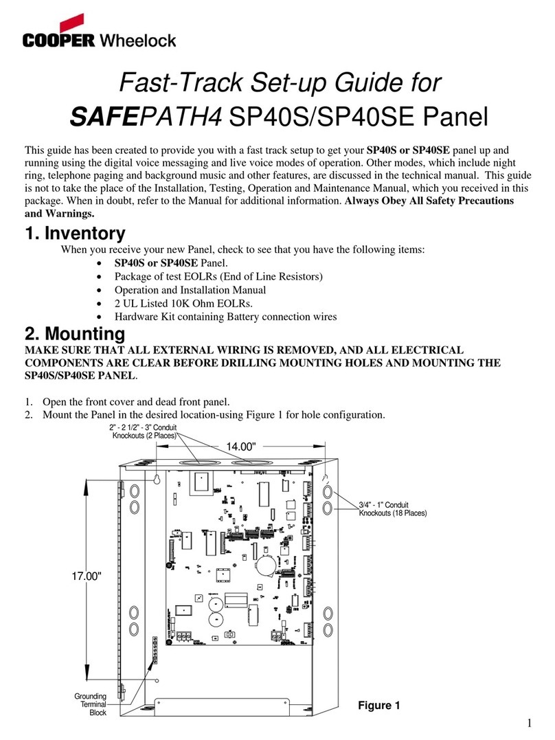 Cooper Wheelock SAFEPATH4 SP40S User manual