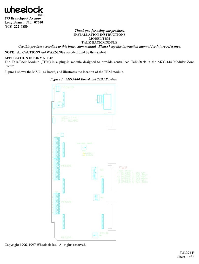 Wheelock TBM installation instructions