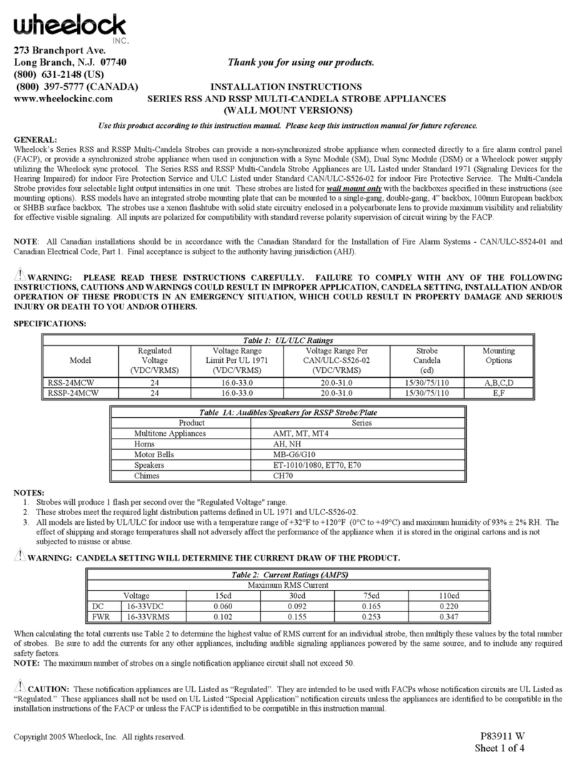 Wheelock RSS-24MCW User manual
