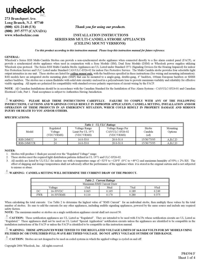 Wheelock RSS-24MCC User manual