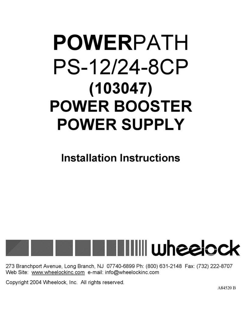 Wheelock POWERPATH series PS-12-24-8CP installation instructions