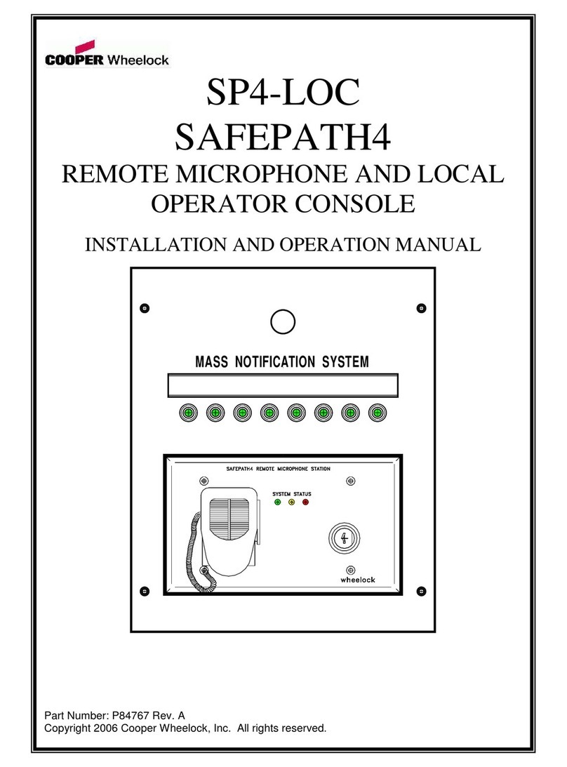 Cooper Wheelock SAFEPATH4 SP4-LOC Installation and operation manual