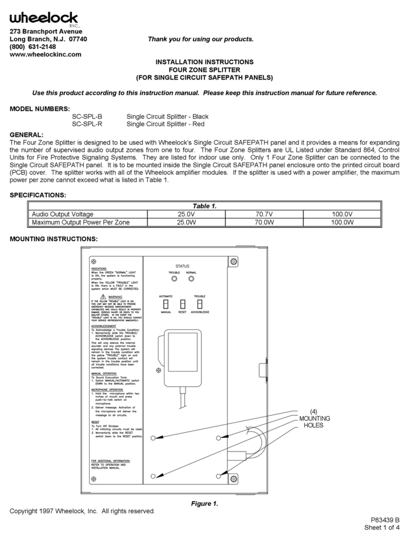 Wheelock SC-SPL-B installation instructions