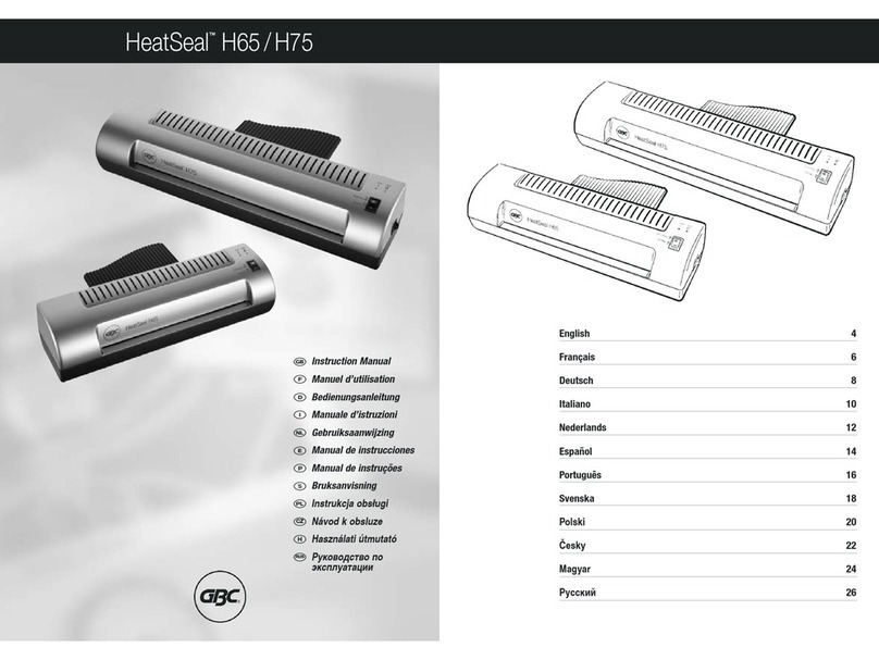 GBC HeatSeal H65 instruction manual
