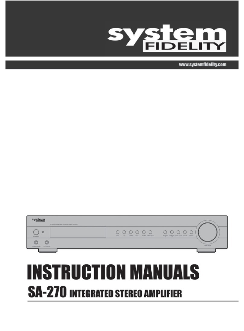 System Fidelity SA-270 instruction manual