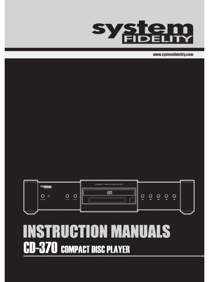 System Fidelity CD-370 Instruction manuals