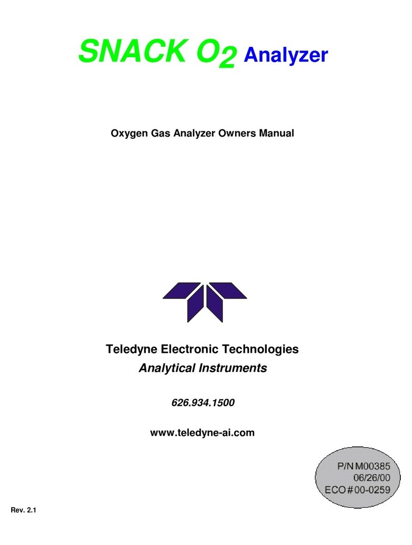 Teledyne Snack O2 owner's manual