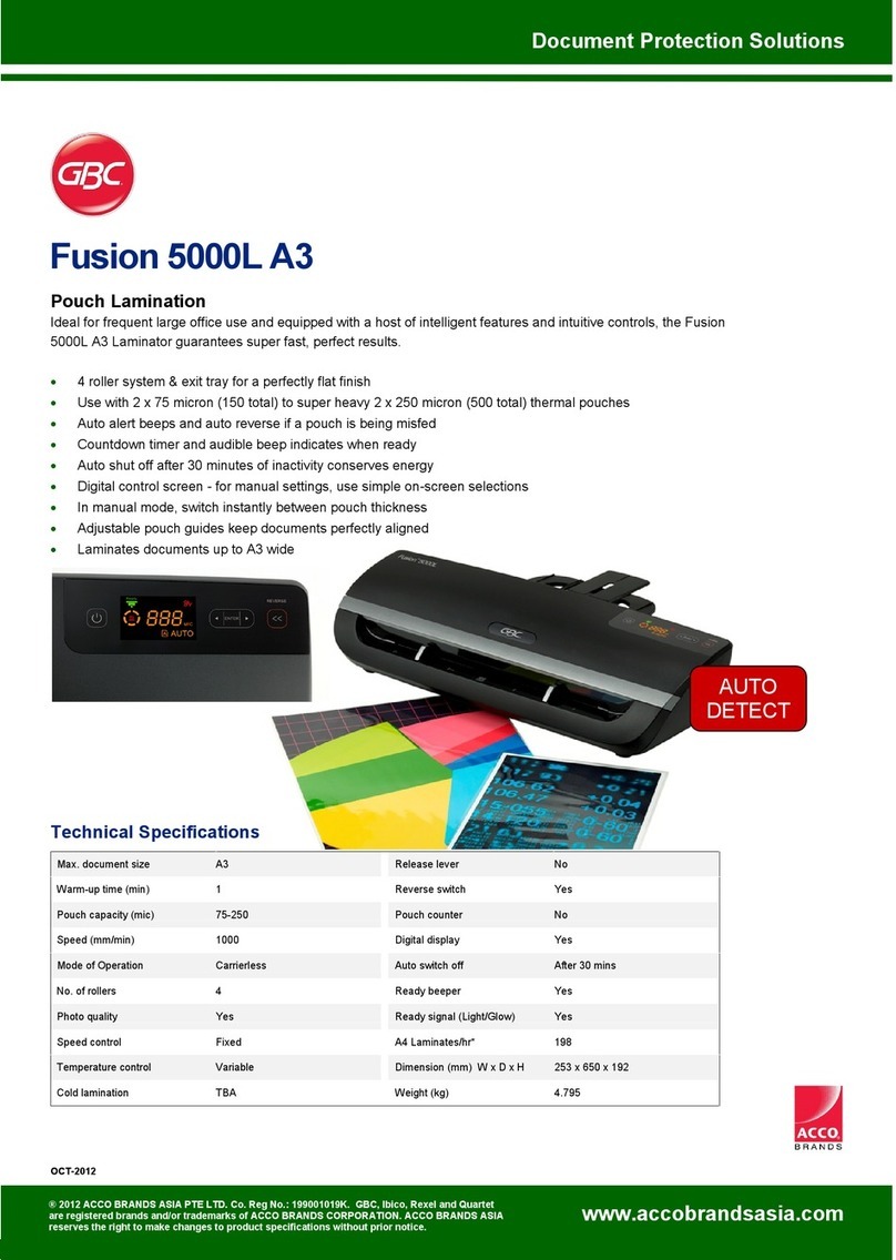 GBC Fusion 5000L A3 specification