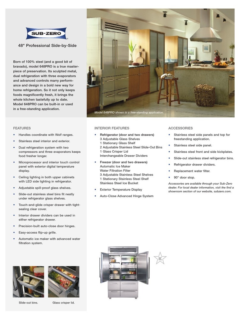 Sub-Zero 648PRO User manual