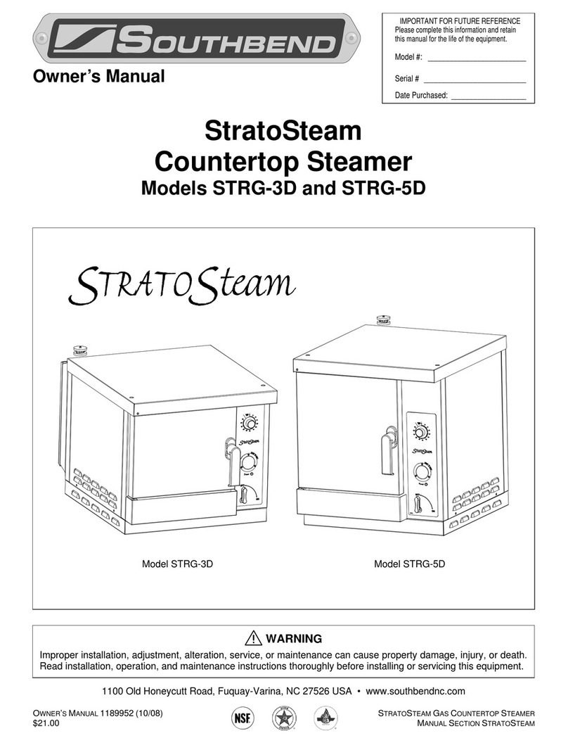Southbend StratoSteam STRG-3D User manual