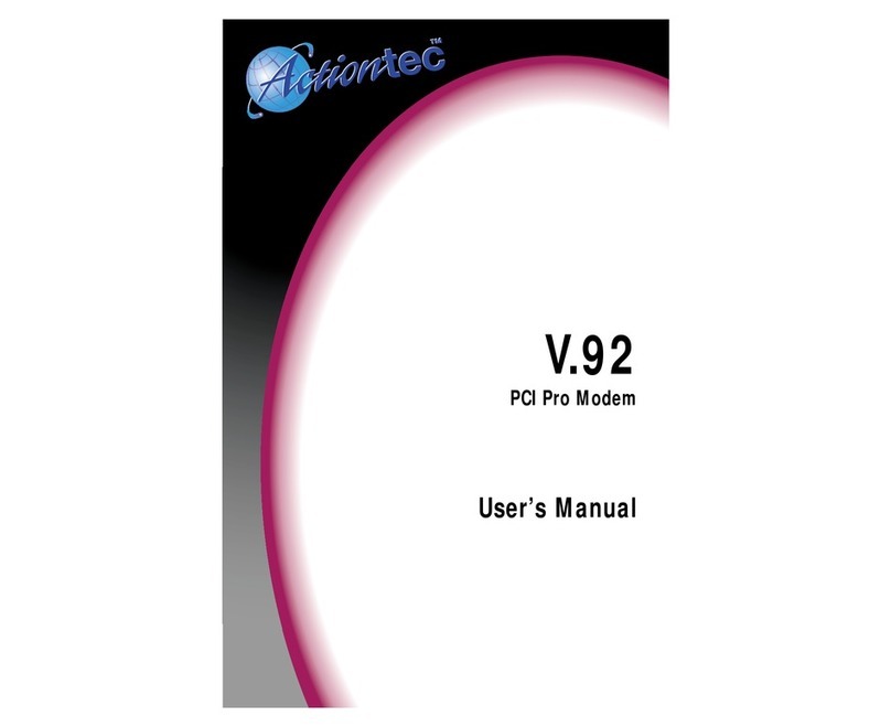 ActionTec V.92 User manual ActionTec V.92 User manual