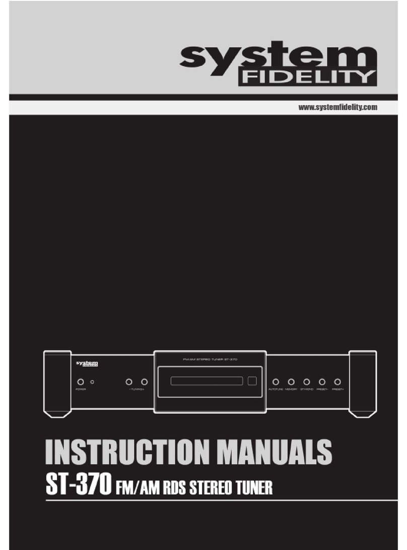 System Fidelity ST-370 Instruction manuals