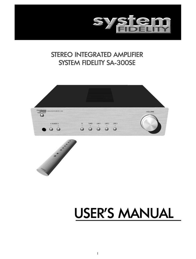 System Fidelity SA-300SE user manual