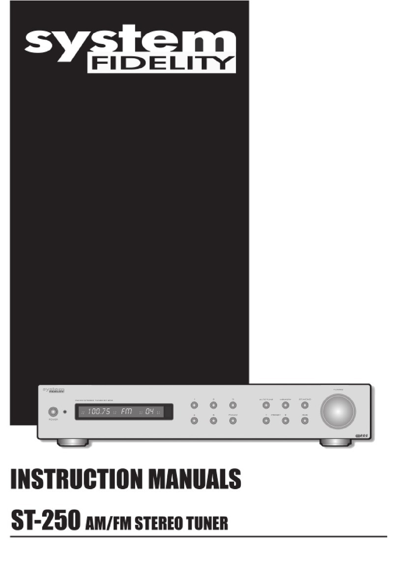 System Fidelity ST-250 Instruction manuals