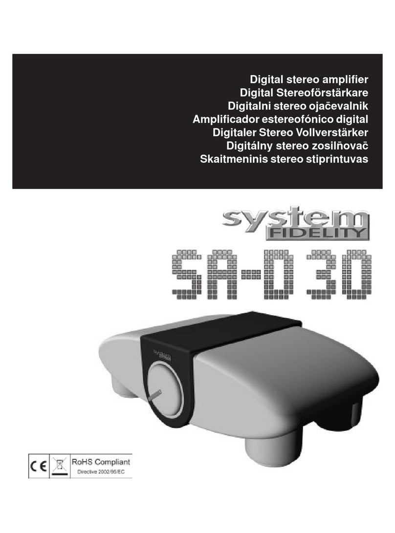 System Fidelity SA-D30 manual&nbsp;