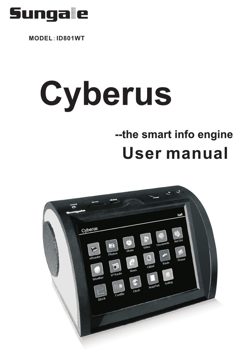 Sungale Cyberus ID801WT user manual