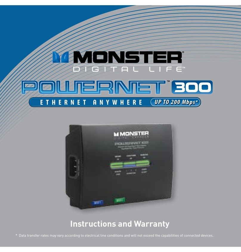 Monster PowerNet 300 Instructions and warranty information