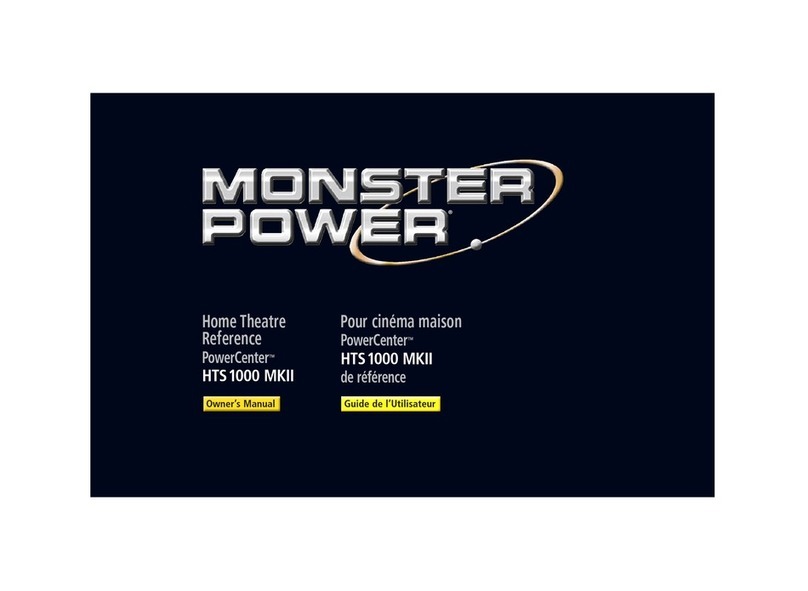 Monster PowerCenter HTS1000 MKII owner's manual