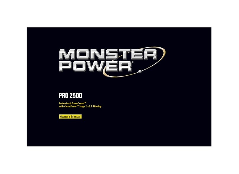 Monster PowerCenter PRO 2500 owner's manual