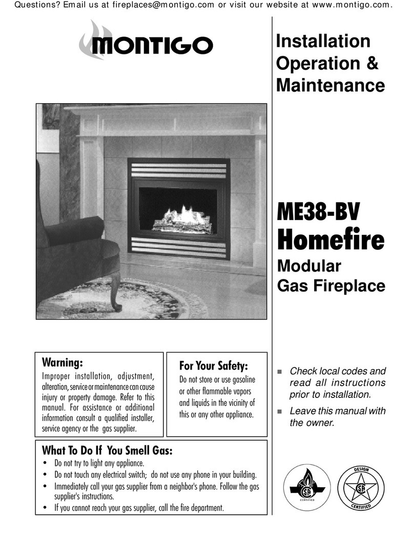 Montigo ME38-BV Homefire Operating and safety instructions Montigo ME38-BV Homefire Operating and safety instructions