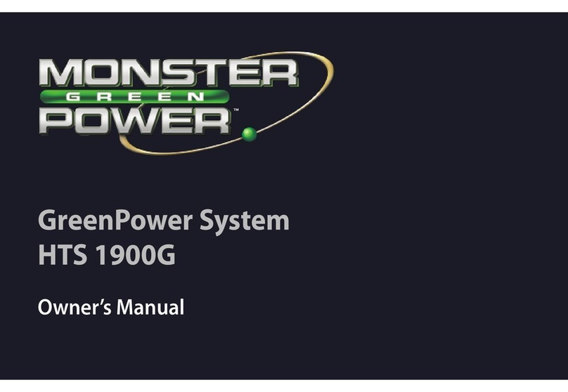 Monster GreenPower HTS 1900G owner's manual Monster GreenPower HTS 1900G owner's manual