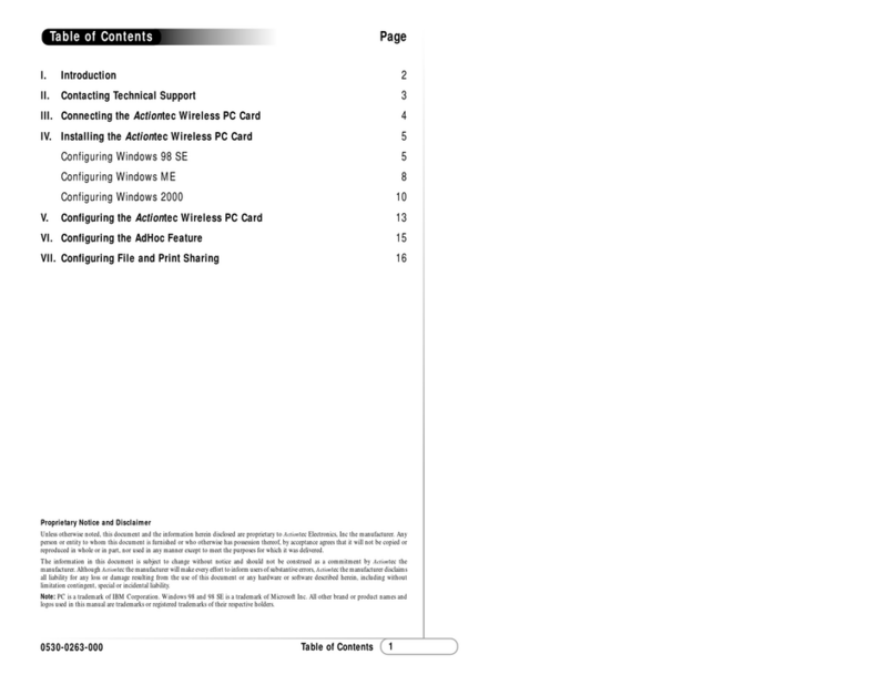 ActionTec Wireless PC Card manual&nbsp;